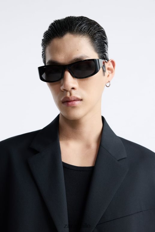 ropa cl Zara hombres Chaqueta traje 100% lana edición limitada negro JJ06N41147