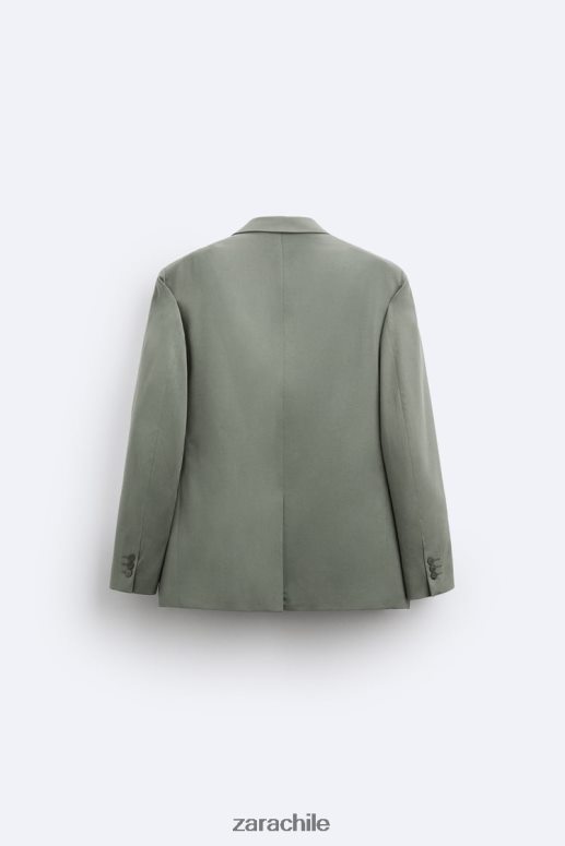 ropa cl Zara hombres chaqueta de traje verde JJ06N41146