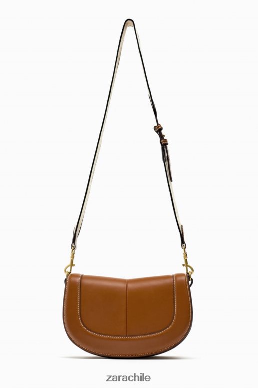 accesorios cl Zara mujer bolsa crossbody con costuras original JJ06N4752