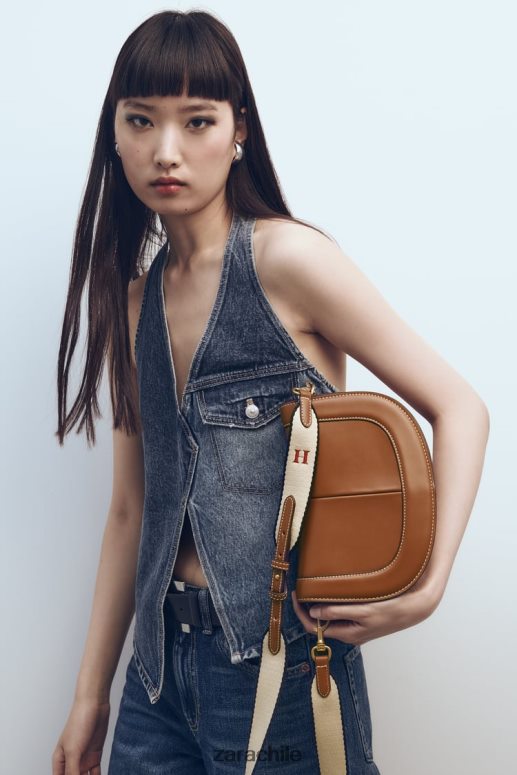 accesorios cl Zara mujer bolsa crossbody con costuras original JJ06N4752