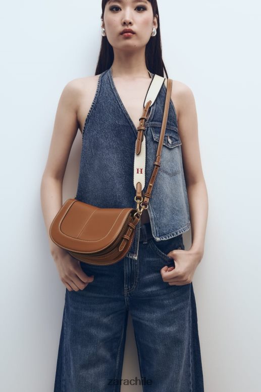 accesorios cl Zara mujer bolsa crossbody con costuras original JJ06N4752