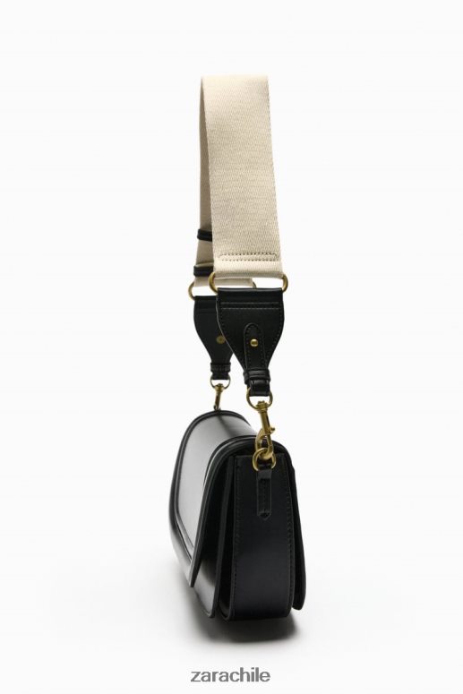 accesorios cl Zara mujer bolso bandolera negro JJ06N4751