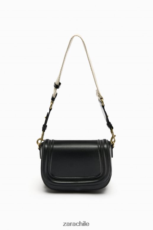 accesorios cl Zara mujer bolso bandolera negro JJ06N4751