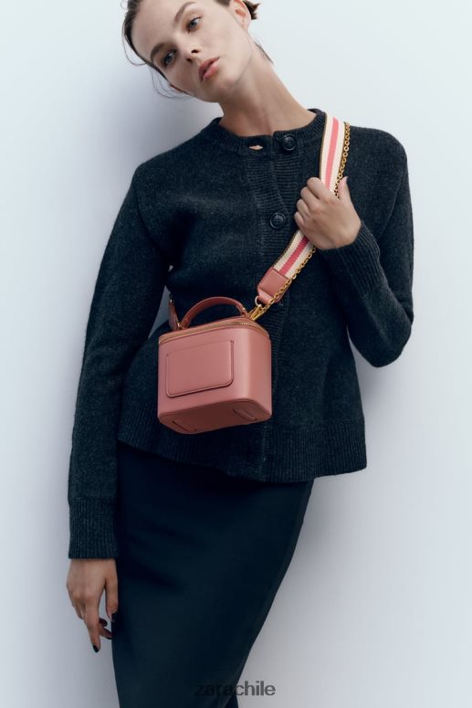 accesorios cl Zara mujer bolso crossbody estructurado rosa JJ06N4741