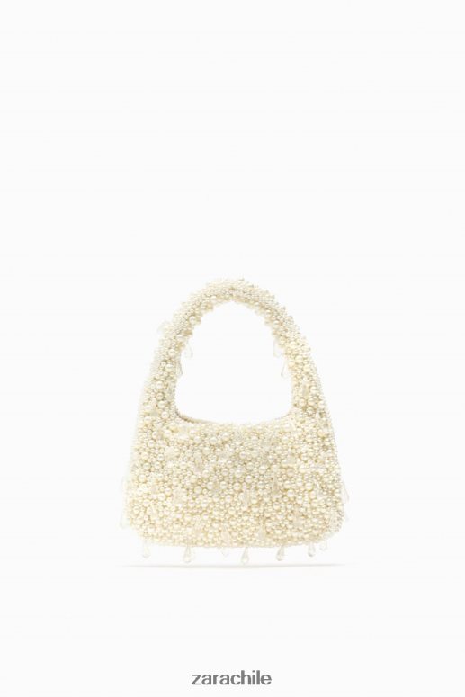 accesorios cl Zara mujer bolso de hombro con perlas original JJ06N4754