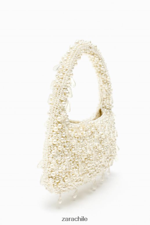 accesorios cl Zara mujer bolso de hombro con perlas original JJ06N4754