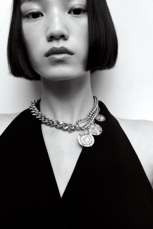 accesorios cl Zara mujer collar con eslabones de monedas plata JJ06N4764