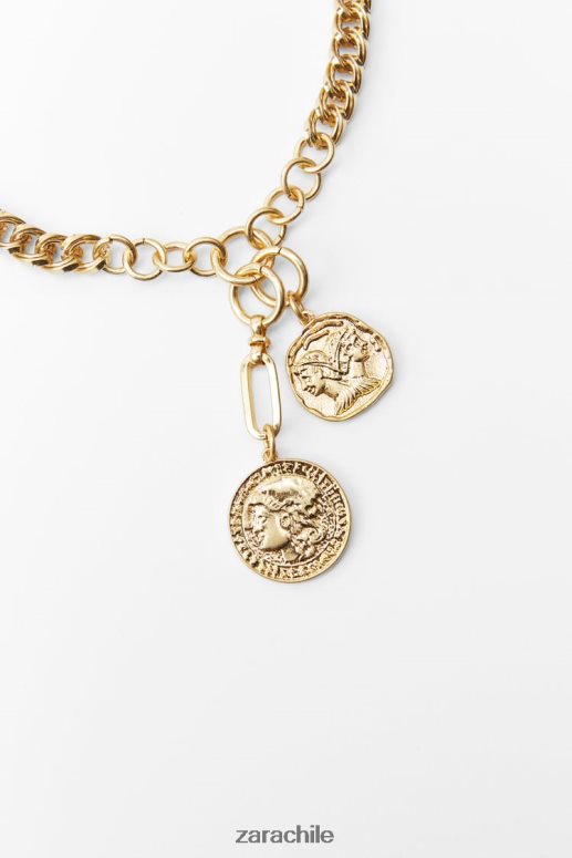 accesorios cl Zara mujer pack de collares de monedas dorado JJ06N4765