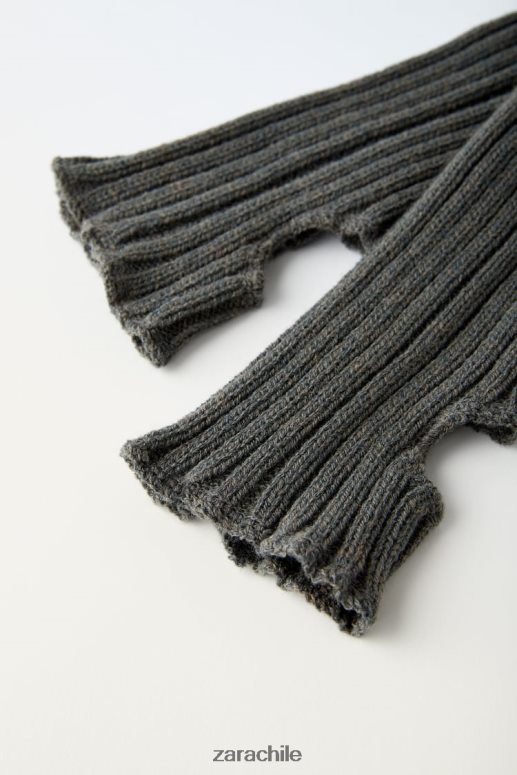 accesorios cl Zara mujer calentadores de piernas de punto gris antracita JJ06N41511