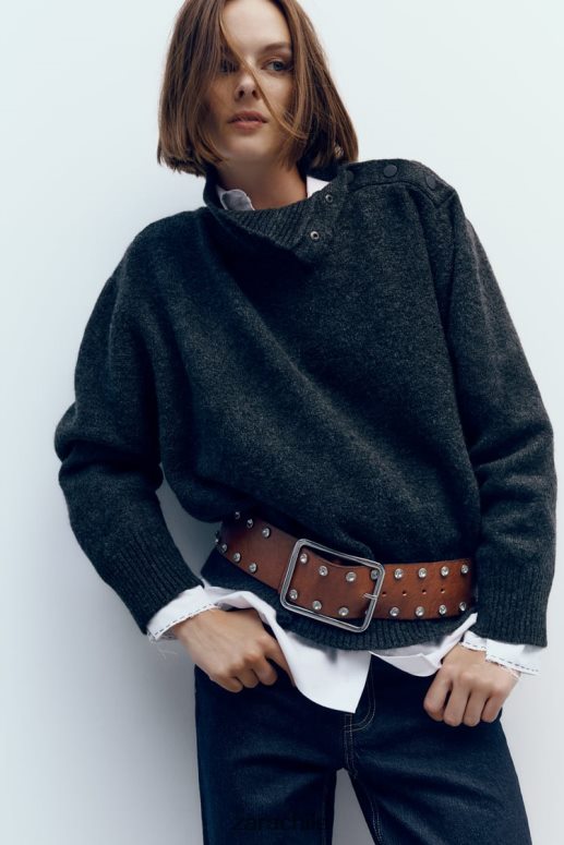 accesorios cl Zara mujer cinturón de cuero joya marrón JJ06N4756