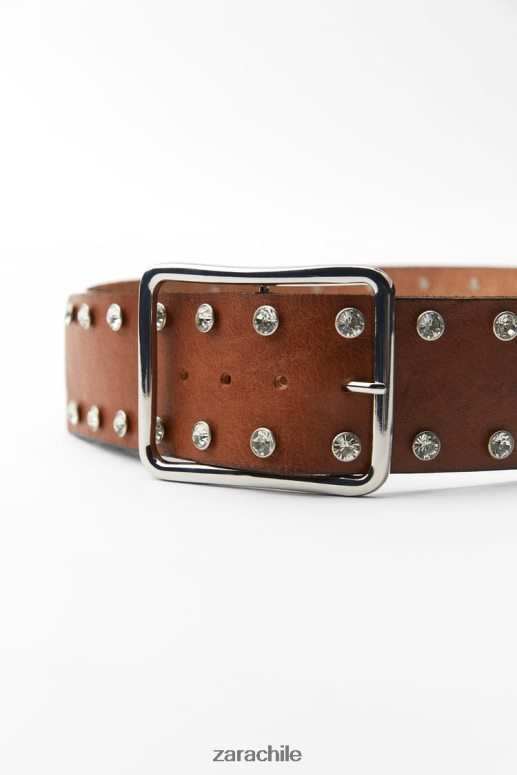 accesorios cl Zara mujer cinturón de cuero joya marrón JJ06N4756