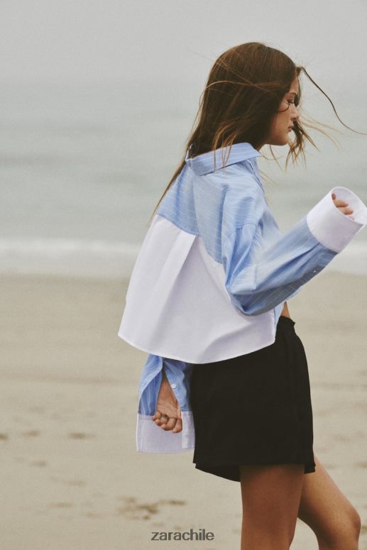 ropa cl Zara mujer pantalones cortos con efecto satinado negro JJ06N4572