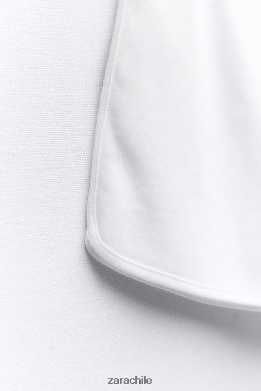 ropa cl Zara mujer pantalones cortos de algodón pesado blanco JJ06N4562