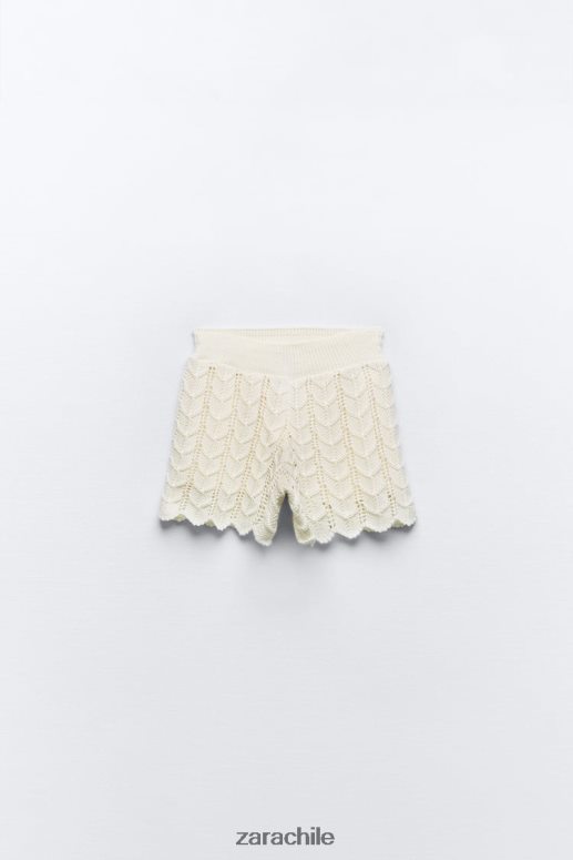 ropa cl Zara mujer pantalones cortos de ganchillo crudo JJ06N4620