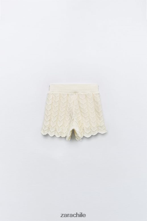 ropa cl Zara mujer pantalones cortos de ganchillo crudo JJ06N4620