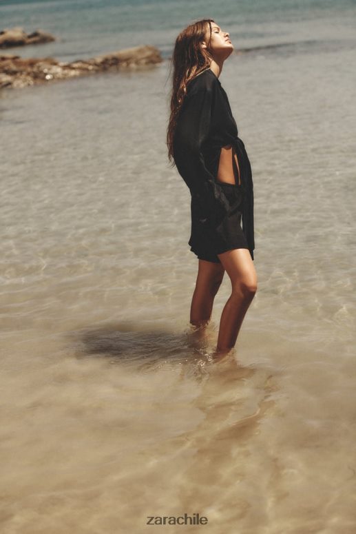 ropa cl Zara mujer pantalones cortos estructurados negro JJ06N4621