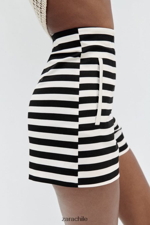 ropa cl Zara mujer shorts a la cintura a rayas JJ06N4554