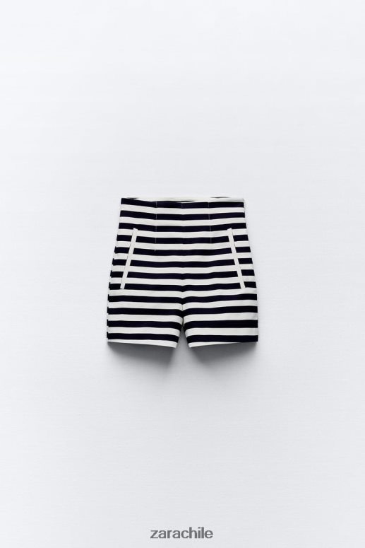 ropa cl Zara mujer shorts a la cintura a rayas JJ06N4554
