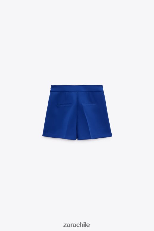 ropa cl Zara mujer shorts a la cintura azul tinta JJ06N4581