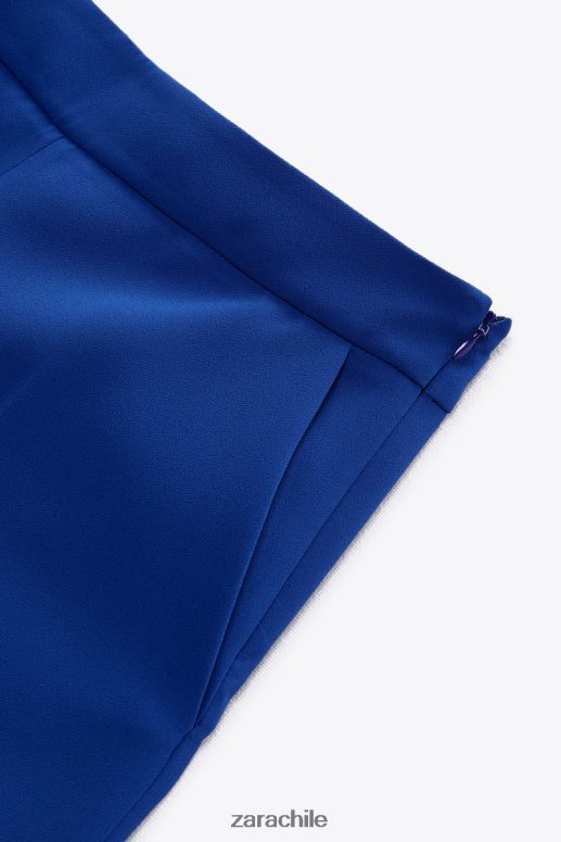 ropa cl Zara mujer shorts a la cintura azul tinta JJ06N4581