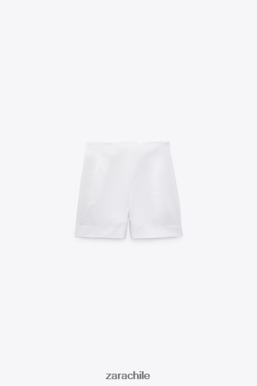 ropa cl Zara mujer shorts a la cintura blanco JJ06N4603