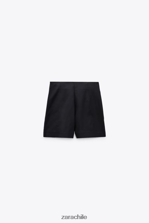 ropa cl Zara mujer shorts a la cintura negro JJ06N4626