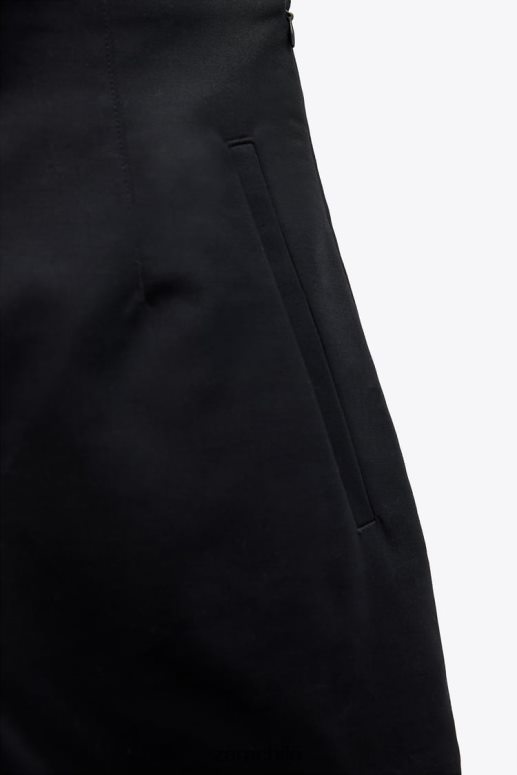 ropa cl Zara mujer shorts a la cintura negro JJ06N4626