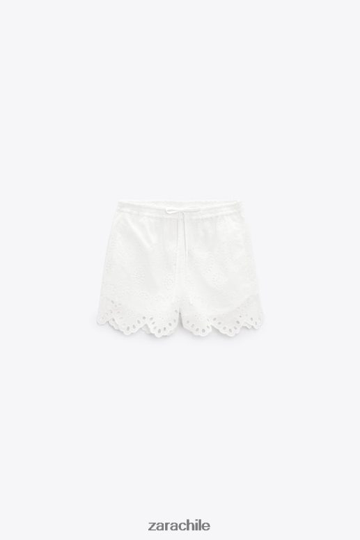 ropa cl Zara mujer shorts con ojales bordados ostra blanca JJ06N4593