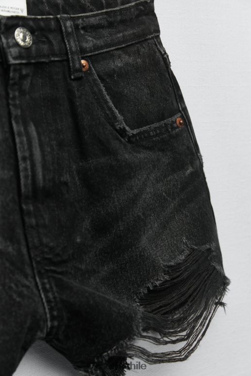ropa cl Zara mujer shorts curvos de talle alto trf negro JJ06N4526