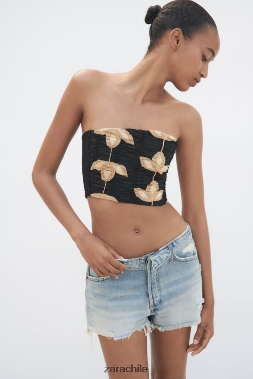 ropa cl Zara mujer shorts de mezclilla de talle medio trf azul claro JJ06N4579