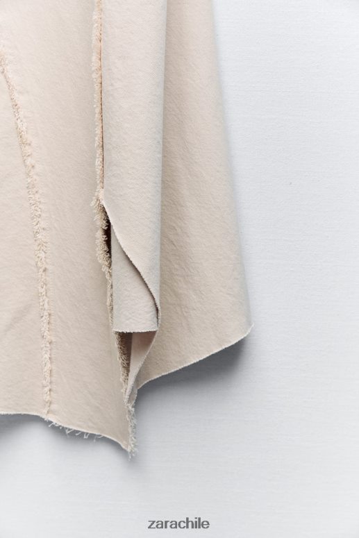 ropa cl Zara mujer falda asimétrica deshilachada zw arena JJ06N4698