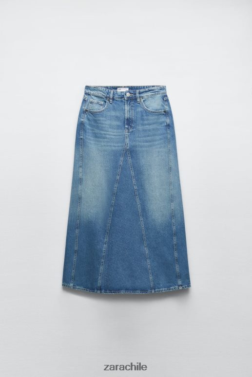 ropa cl Zara mujer falda de mezclilla azul JJ06N4656