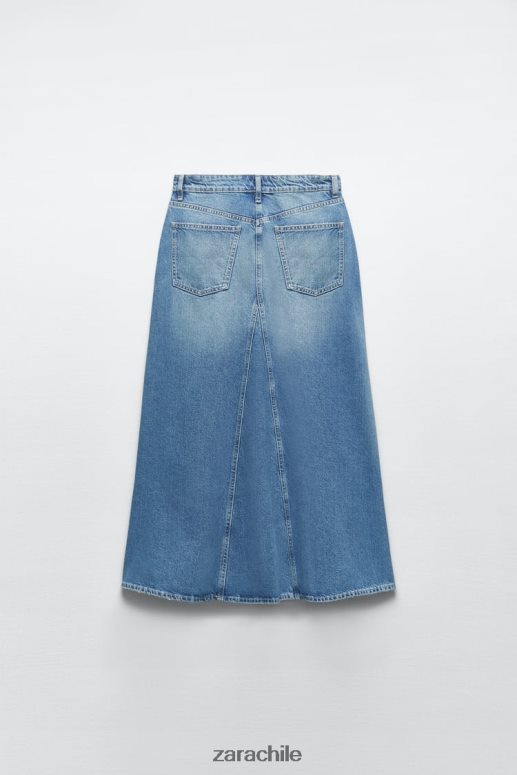 ropa cl Zara mujer falda de mezclilla azul JJ06N4656