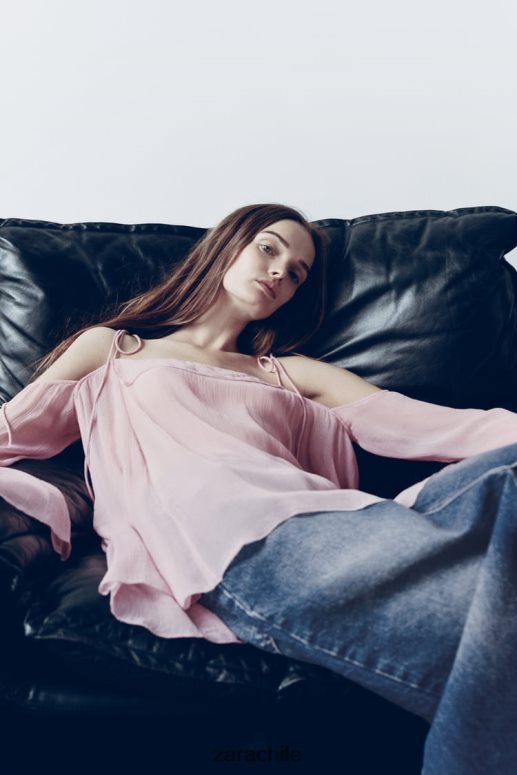 ropa cl Zara mujer falda de mezclilla con abertura y talle alto azul JJ06N4645