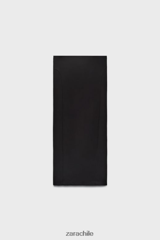 ropa cl Zara mujer falda lápiz en mezcla de lana edición limitada negro JJ06N4706