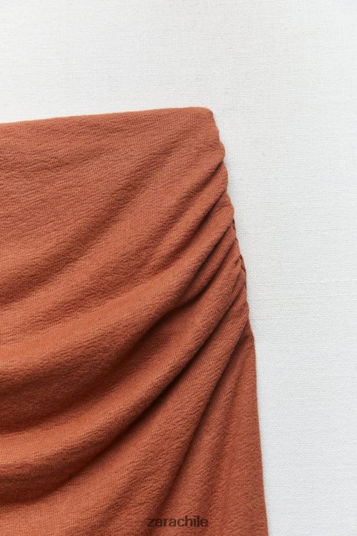 ropa cl Zara mujer falda larga rustica terracota JJ06N4723