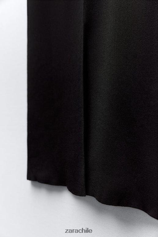 ropa cl Zara mujer falda midi de punto negro JJ06N4677