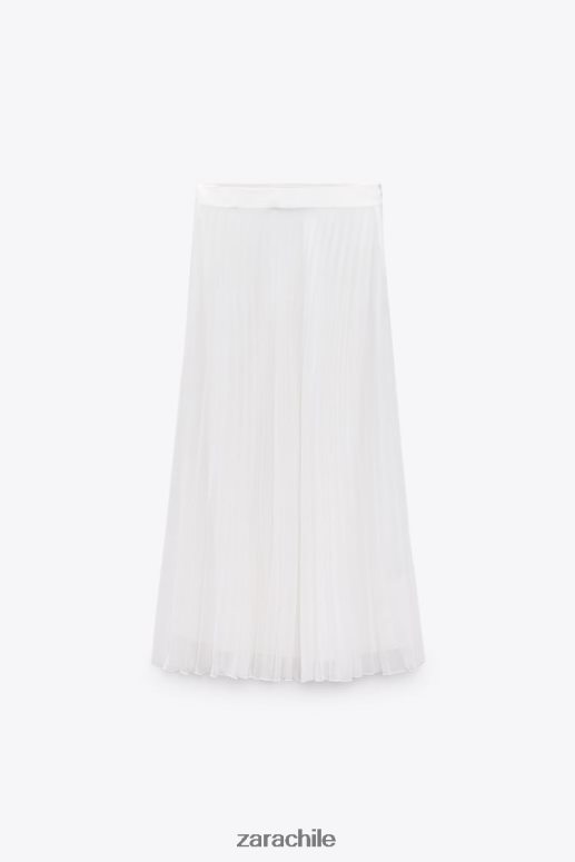 ropa cl Zara mujer falda midi plisada blanco JJ06N4672