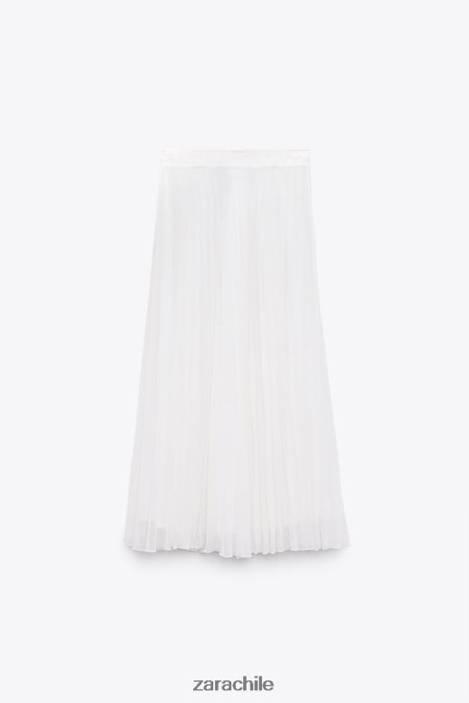 ropa cl Zara mujer falda midi plisada blanco JJ06N4672