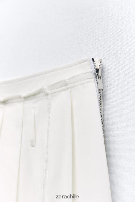 ropa cl Zara mujer falda midi plisada crudo JJ06N4718