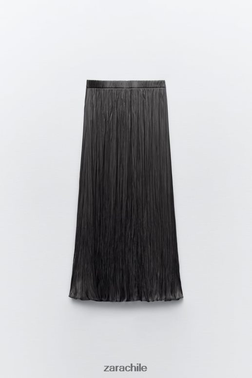 ropa cl Zara mujer falda midi plisada gris JJ06N4657