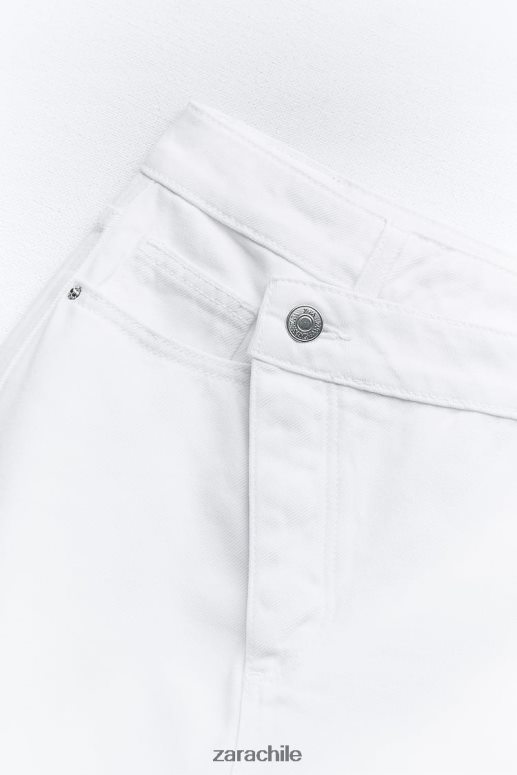 ropa cl Zara mujer falda midi vaquera con cintura cruzada z1975 blanco JJ06N4699