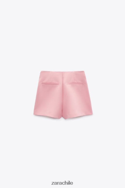 ropa cl Zara mujer falda pantalón asimétrica rosa pastel JJ06N4617