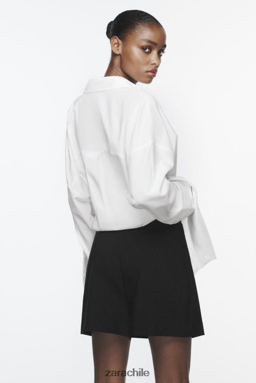 ropa cl Zara mujer falda pantalón con aberturas negro JJ06N4588