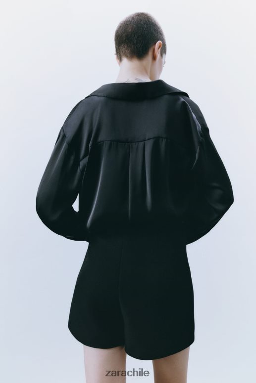 ropa cl Zara mujer falda pantalón con aberturas negro JJ06N4598