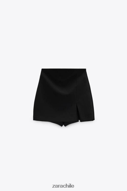 ropa cl Zara mujer falda pantalón con aberturas negro JJ06N4598