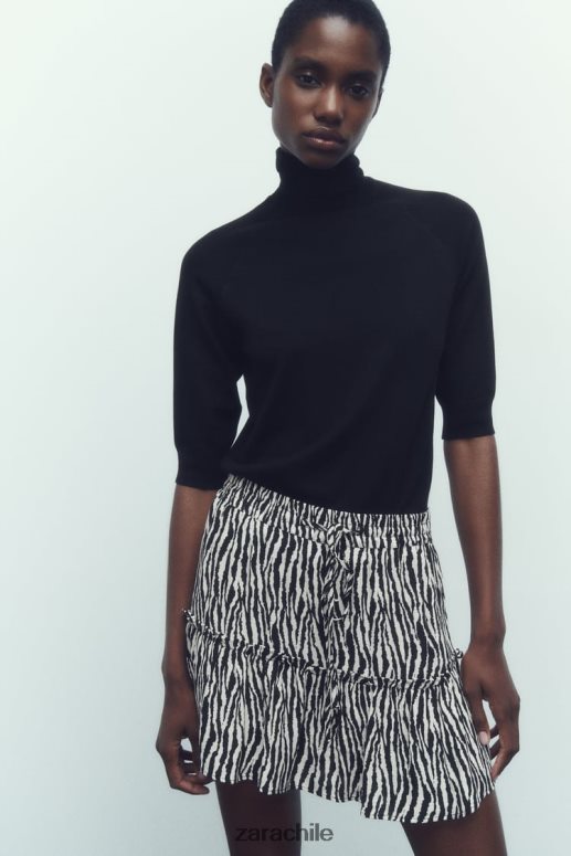 ropa cl Zara mujer falda pantalón estampada cebra JJ06N4605