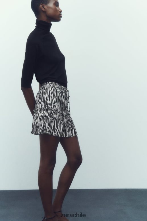 ropa cl Zara mujer falda pantalón estampada cebra JJ06N4605