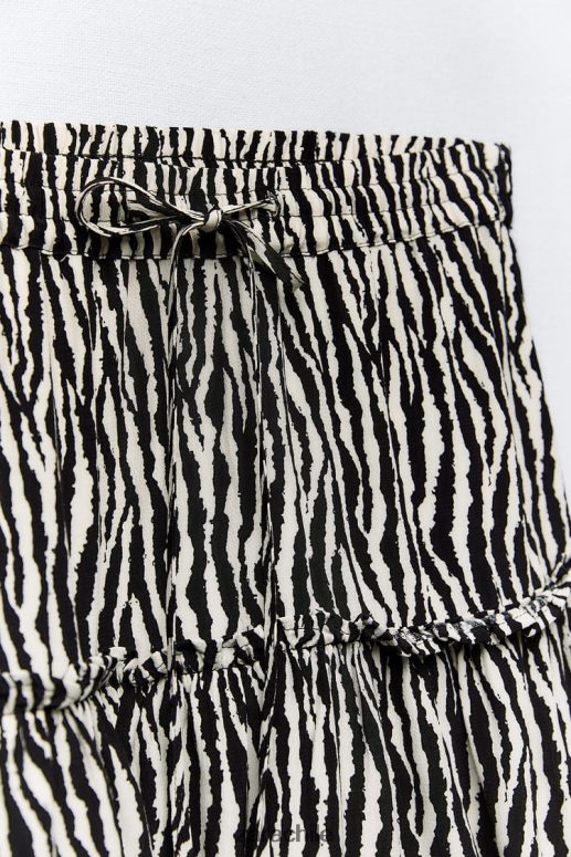 ropa cl Zara mujer falda pantalón estampada cebra JJ06N4605