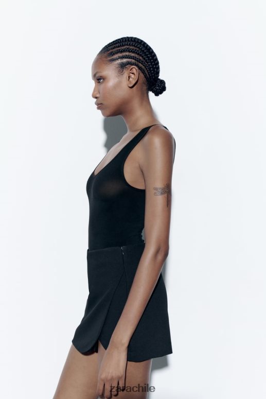 ropa cl Zara mujer falda pantalón negro JJ06N4544